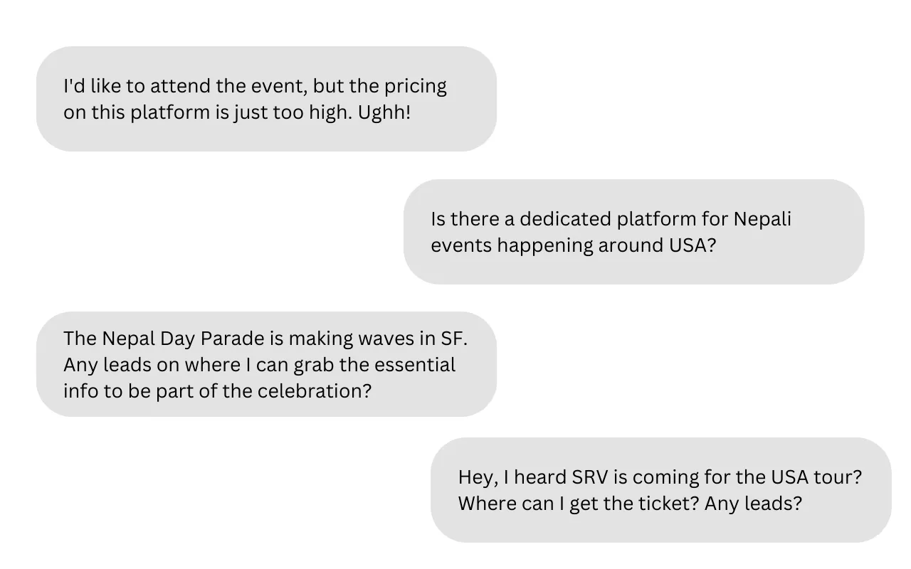 Different Text From Client and Organizers