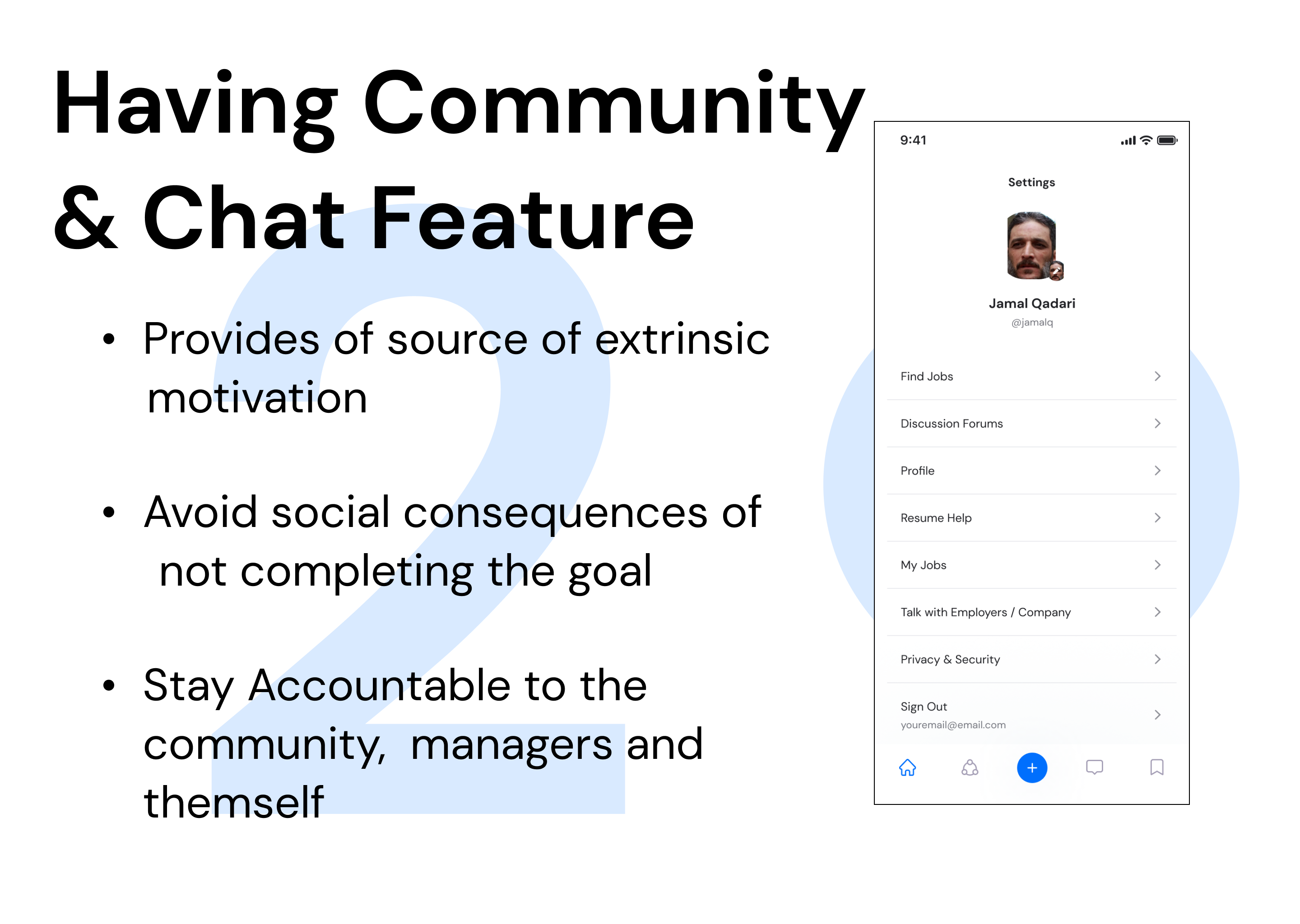 Having Community and Chat Feature